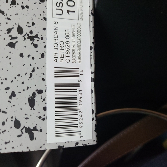 Jordan 6 Bordeaux Sz 10.5 - Picture 7 of 7